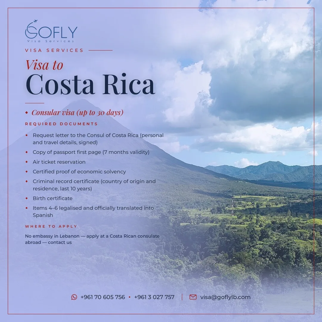 Required documents — Costa Rica