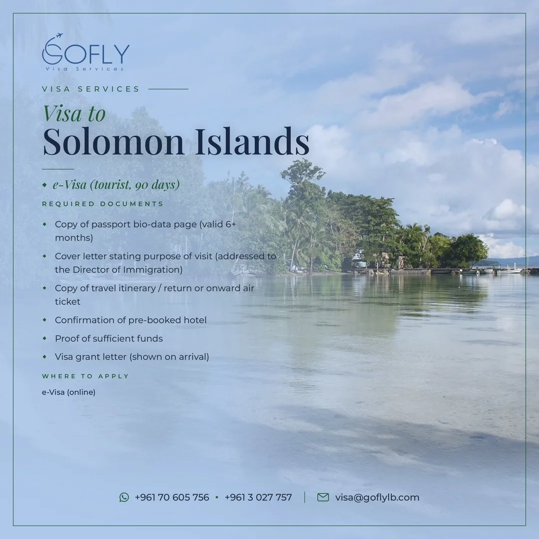 Required documents — Solomon Islands